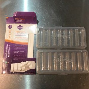 2 Milkies Milk Trays for freezing breast milk Excellent Used Condition